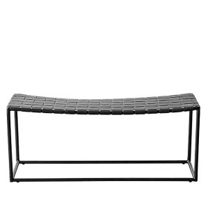 Banc Soho métal et cuir - Muubs