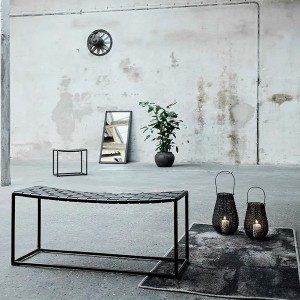 Banc Soho métal et cuir - Muubs