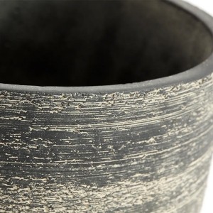 Kanji pot color black gray cement - Muubs