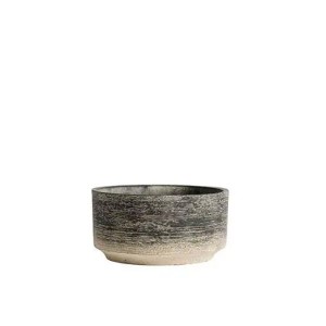Kanji pot black gray cement by Muubs