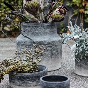 Kanji pot 22 black cement gray - Muubs