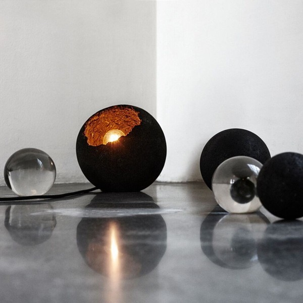 Lampe de table Pierre de lave naturelle - Muubs