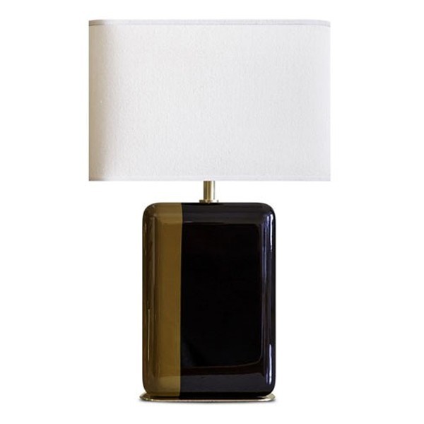 Bourbon Table lamp - H 49 cm - Lacquered wood & fabric by RED Edition
