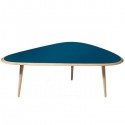 Large 50's Oak Coffee Table - Red Edition