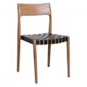 Metal and Leather Silhouette Chair - Muubs