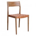 Chaise Freya bois et cuir X2 - Raw Materials