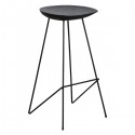 Soho metal and leather stool - Muubs