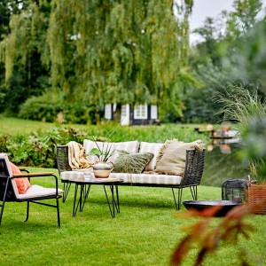 Hampton Fauteuil Noir Métal X2 - Bloomingville