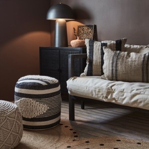Juni ivory cotton pouf - Affari of Sweden