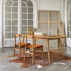 Table Ellipse Frêne Massif - 366 Concept