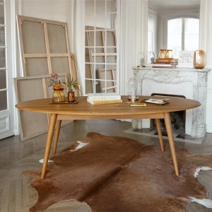 Table Ellipse Frêne Massif - 366 Concept