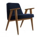 Blue 366 armchair in Bottle Green Velvet fabric - 366 Concept