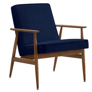 Fauteuil fox Shine Velvet bleu indigo - 366 Concept