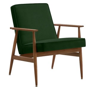 Fox Shine Velvet armchair bottle green - 366 Concept