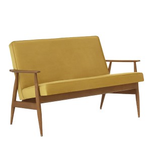 Fox Shine Velvet Mustard Sofa - 366 Concept