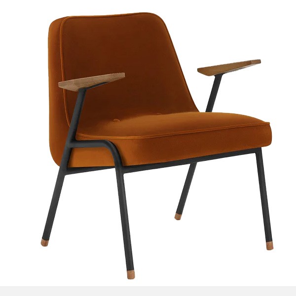 Armchair 366 metal Shine Velvet Sierra - 366 Concept