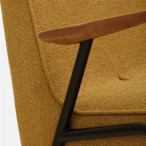 Fauteuil 366 métal bouclette Moutarde - 366 Concept