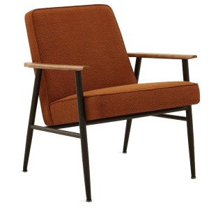 Fauteuil Fox métal Rouge Boucle Sierra - 366 Concept