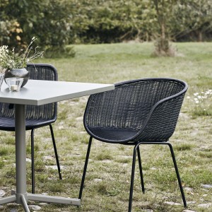 Fauteuil Hapur métal Noir - House Doctor