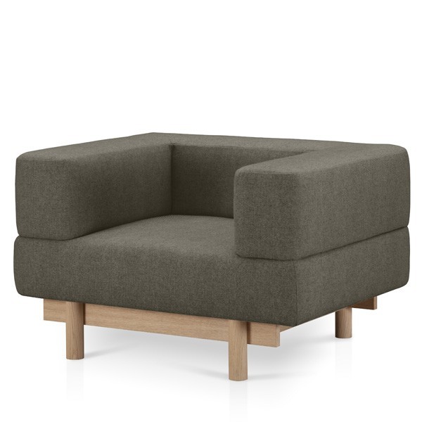 Fauteuil EMKO : Élégance intemporelle et confort exceptionnel pour votre espace de détente.- gris