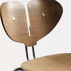 Chaise en bois de chêne smoked et acier - Nordic Tales
