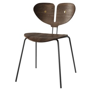 Chaise en bois de chêne smoked et acier - Nordic Tales