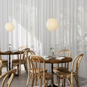 Suspension Modeco XL en verre blanche 30 cm - Nordic Tales