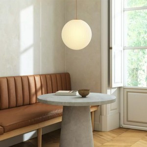 Suspension Modeco XL en verre blanche 30 cm - Nordic Tales