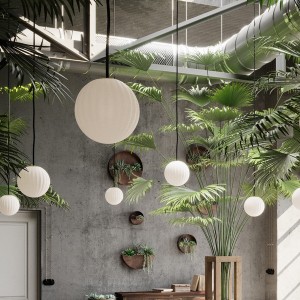 Suspension Modeco en verre blanche 20 cm - Nordic Tales