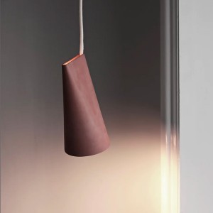 Ceramic Narrow Terracotta Pendant Lamp - Moebe