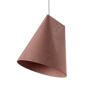 Ceramic Wide terracotta pendant light - Moebe