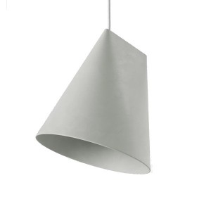 Ceramic Wide gray pendant light - Moebe