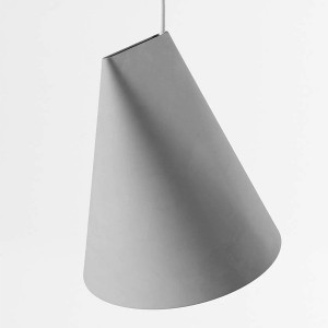 Ceramic Wide gray pendant light - Moebe