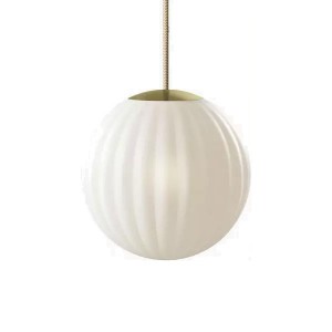 Suspension Modeco en verre blanche 20 cm - Nordic Tales