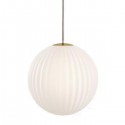Modeco white glass pendant light 20 cm - Nordic Tales