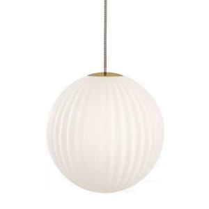 Suspension Modeco XL en verre blanche 30 cm - Nordic Tales
