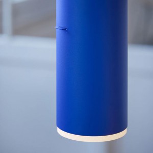 Brushed Aluminum Pendant Light Blue L - MOEBE