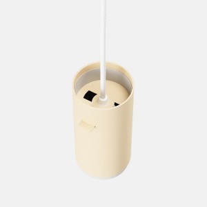 Suspension Aluminium brossé beige S - MOEBE