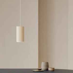 Brushed aluminum beige L suspension - MOEBE