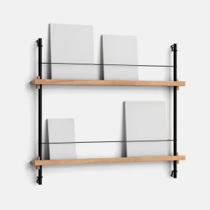 Magazine Shelf Oak and Powder Coated Steel – MS.65.1 - MOEBE