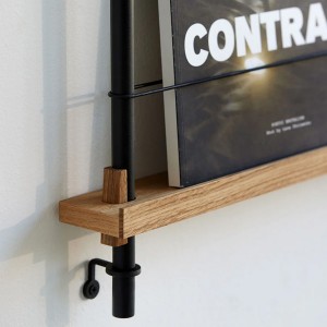 Magazine Shelf Oak and Powder Coated Steel – MS.65.1 - MOEBE