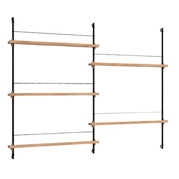 Magazine Shelf Oak and Powder Coated Steel – MS.115.2 - MOEBE