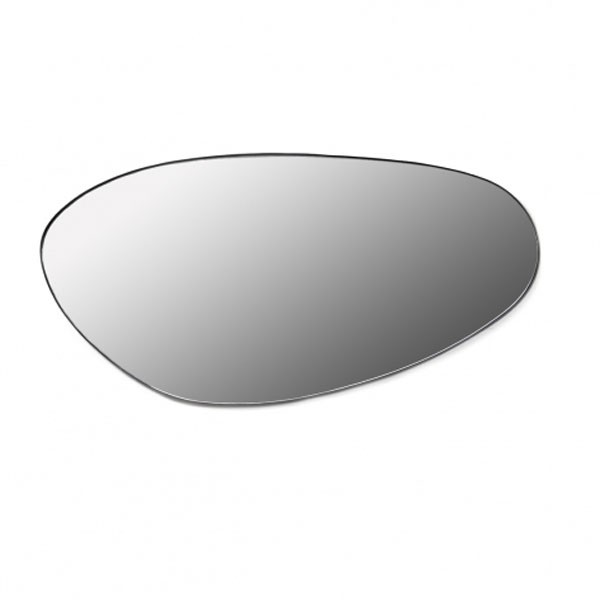 Glass and black steel mirror L - Serax
