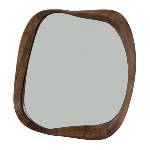 Miroir Shizu M bois de manguier forme organique naturelle - Urban Nature Culture - Woodely