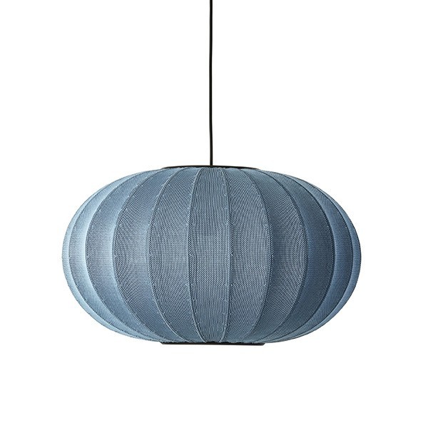 Knit-Wit 57 Oval Pendant Lamp Blue Stone - Made By Hand