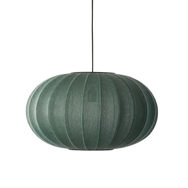 Knit-Wit 57 Oval Pendant light tweed green - Made By Hand