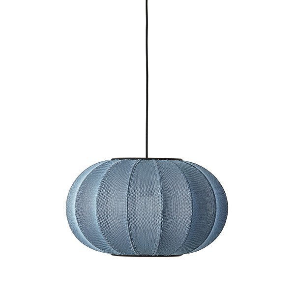 Knit-Wit 45 Oval Pendant Lamp Blue Stone - Made By Hand