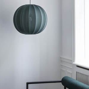 Knit-Wit 45 Oval Pendant light tweed green - Made By Hand