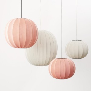 Knit-Wit 57 Oval Pendant Light Pearl White - Made By Hand