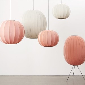 Knit-Wit 57 Oval Pendant Light Pearl White - Made By Hand